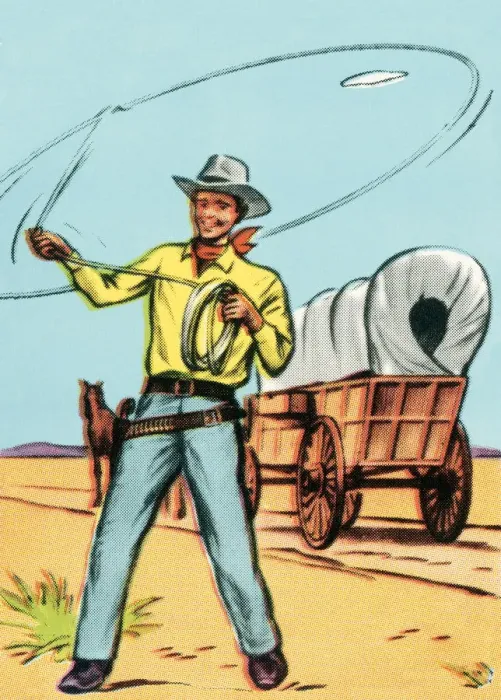 Framed Print : Cowboy. covered wagon Framed Print : Cowboy. covered wagon
