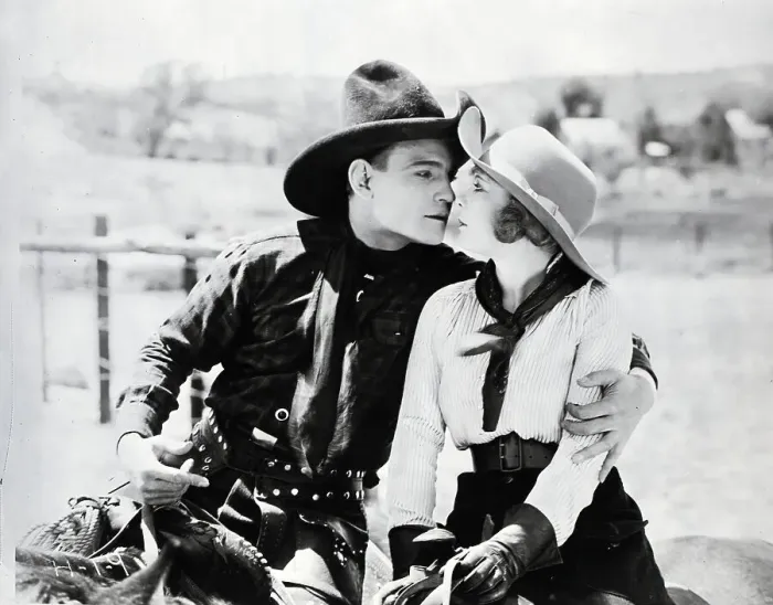 Framed Print : Cowboy Buck Jones And Actress In Movie Framed Print : Cowboy Buck Jones And Actress In Movie