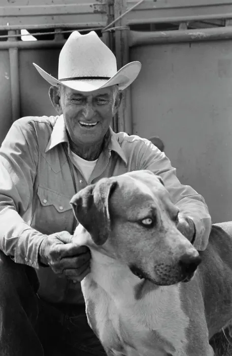 Framed Print : Cowboy and Dog Framed Print : Cowboy and Dog