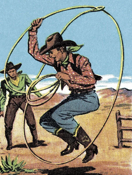 Cowboy Jumping a Lasso