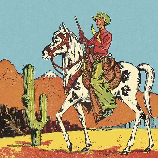 Cowboy Riding a Horse
