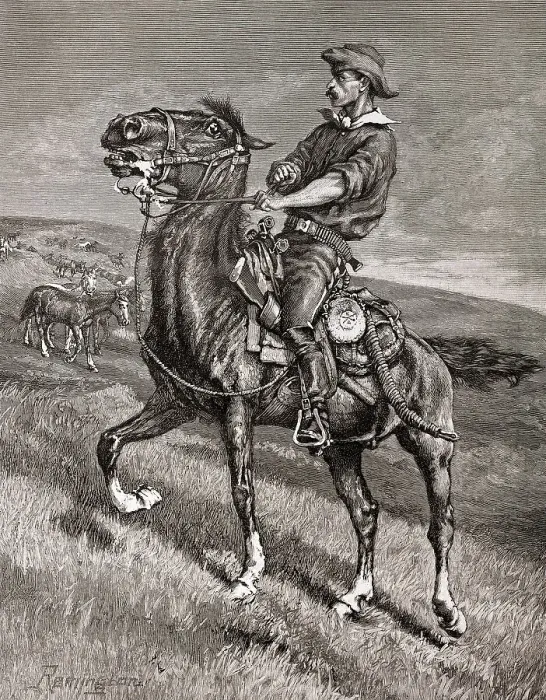 Framed Print : Cowboy Riding Horse - In From The Herd Framed Print : Cowboy Riding Horse - In From The Herd