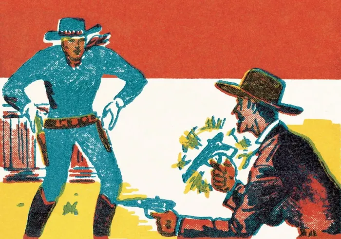 Framed Print : Cowboy shootout Framed Print : Cowboy shootout