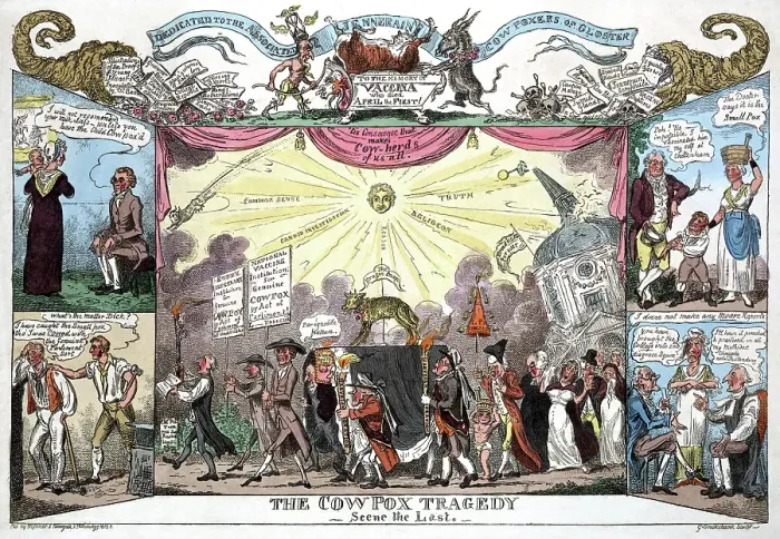 Framed Print : The cowpox tragedy - scene the last Framed Print : The cowpox tragedy - scene the last
