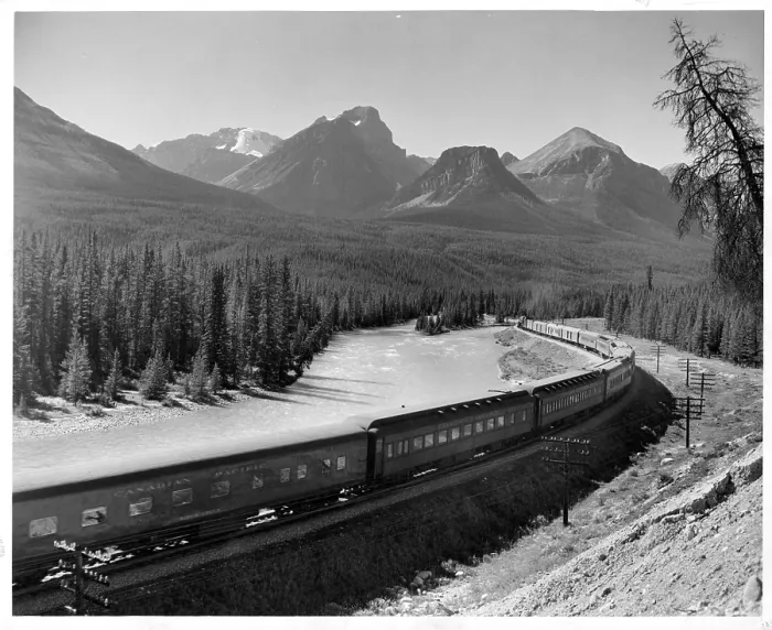 Framed Print : CPR Dominion West Bound Thru Bow River Valley Between Lake Louise and Banff, Alberta;Canada Framed Print : CPR Dominion West Bound Thru Bow River Valley Between Lake Louise and Banff, Alberta;Canada