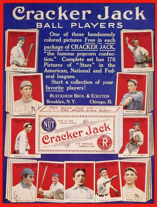 Framed Print : Cracker Jack Baseball Card Advertisement Framed Print : Cracker Jack Baseball Card Advertisement