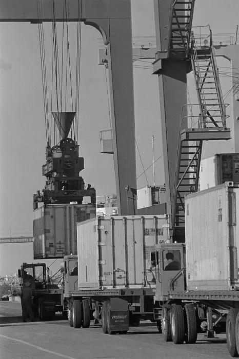 Framed Print : Crane Lifting Cargo Framed Print : Crane Lifting Cargo