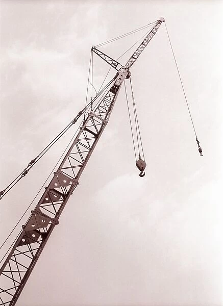 Crane against sky, low angle view