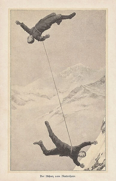 The crash from the Matterhorn in 1865, raster print, 1895