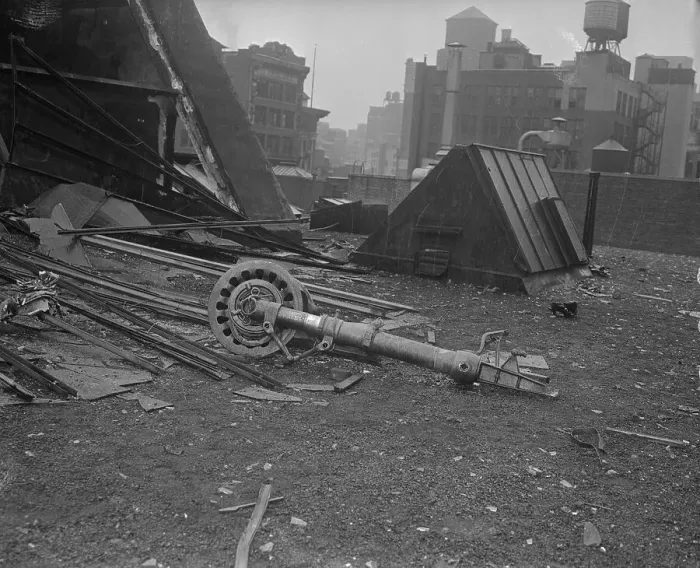 Framed Print : Crash Metal Strewn on Building Site Framed Print : Crash Metal Strewn on Building Site