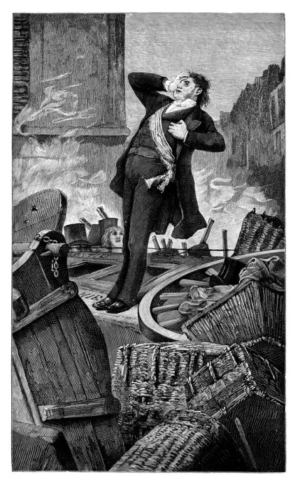 Framed Print : Crash - Scanned 1880 Engraving Framed Print : Crash - Scanned 1880 Engraving