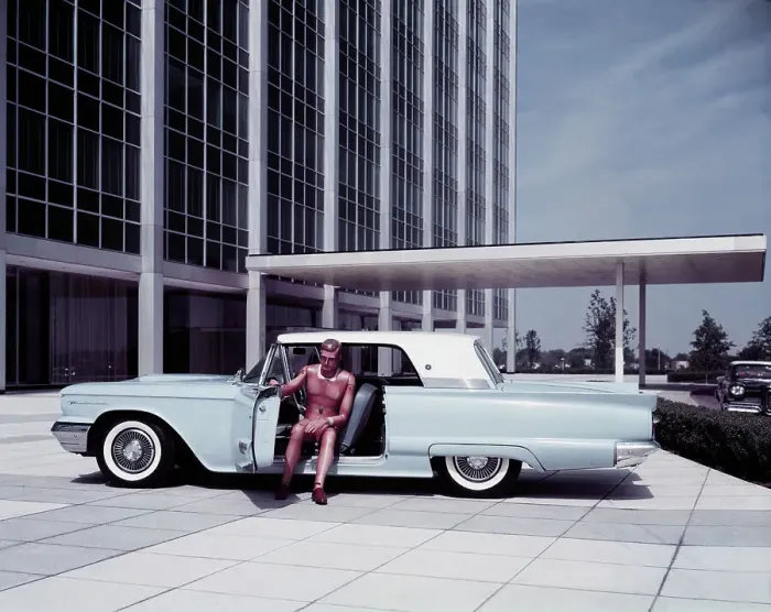 Framed Print : Crash Test Dummy Seated in Ford Thunderbird Framed Print : Crash Test Dummy Seated in Ford Thunderbird