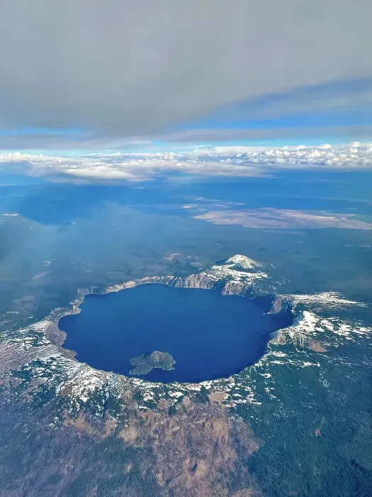 Framed Print : Crater Lake as seen from above Framed Print : Crater Lake as seen from above