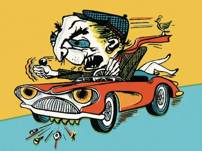 Framed Print : Crazy person driving Framed Print : Crazy person driving