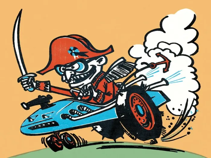 Framed Print : Crazy pirate