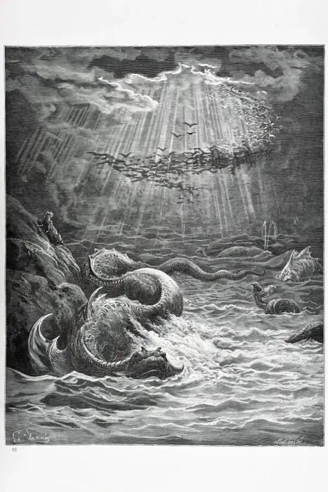 Framed Print : Creation of the fish and birds Framed Print : Creation of the fish and birds
