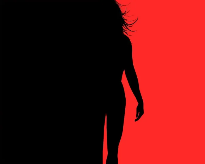 Framed Print : Creative artistic silhouette of woman Framed Print : Creative artistic silhouette of woman