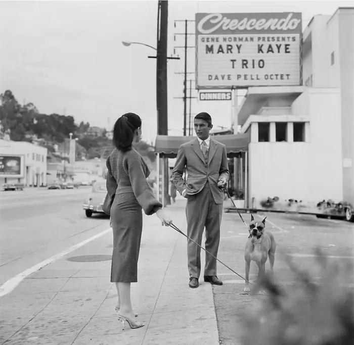 Framed Print : Crescendo. LOS ANGELES, CA - DECEMBER 1954: Actor Robert Evans with his Framed Print : Crescendo. LOS ANGELES, CA - DECEMBER 1954: Actor Robert Evans with his