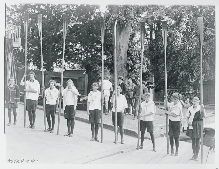 Framed Print : Crew Members Holding Oars Framed Print : Crew Members Holding Oars