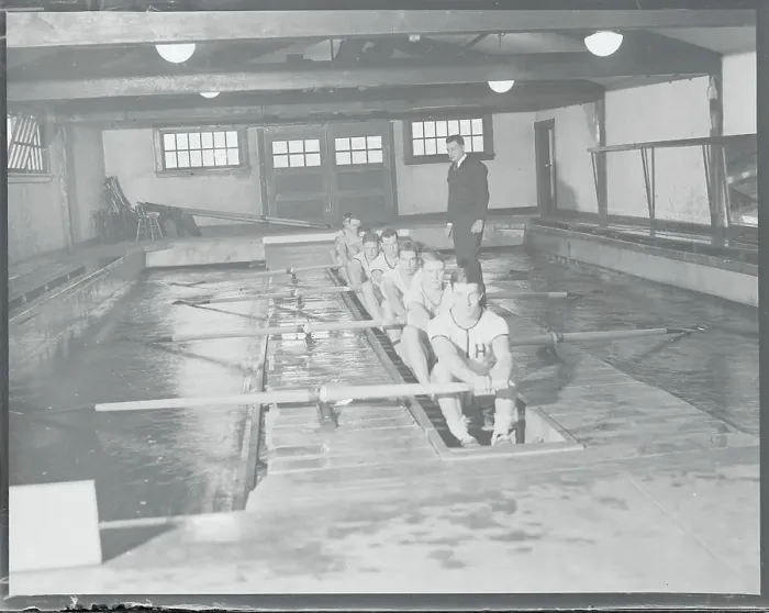 Framed Print : Crew Members Practicing Framed Print : Crew Members Practicing