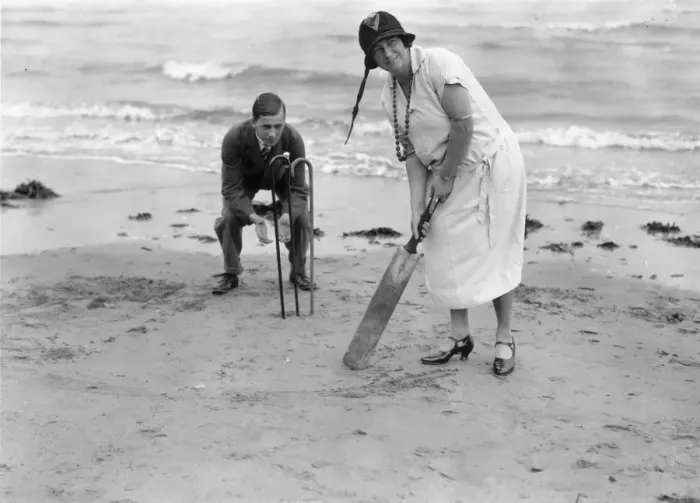 Framed Print : Cricket On Beach Framed Print : Cricket On Beach