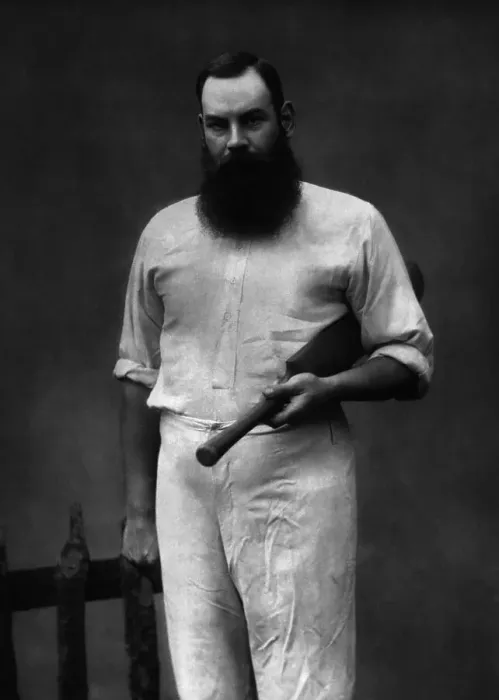 Framed Print : Cricket Player William G. Grace Holding Cricket Bat Framed Print : Cricket Player William G. Grace Holding Cricket Bat