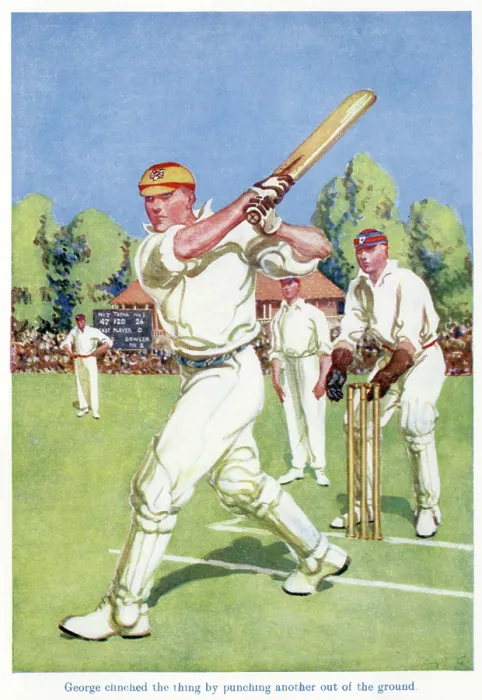 Framed Print : Cricketer At Bat From The Canadian Boys Annual Framed Print : Cricketer At Bat From The Canadian Boys Annual