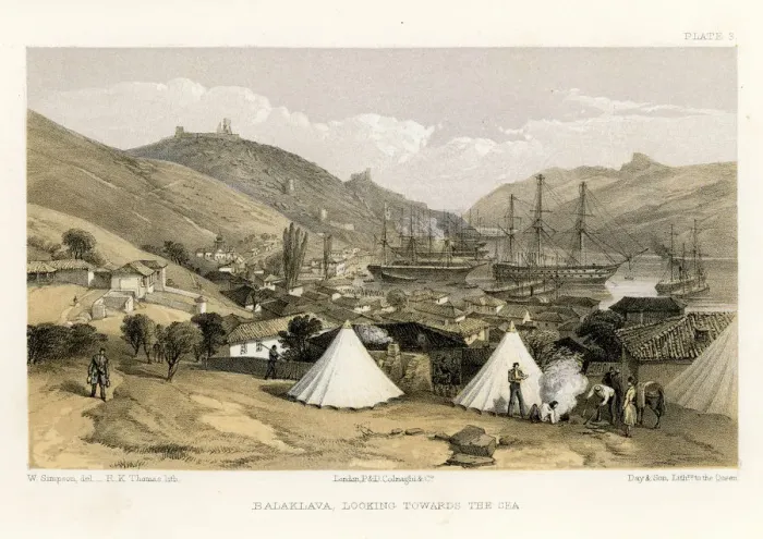 Framed Print : Crimean War - Balaklava, looking towards the sea Framed Print : Crimean War - Balaklava, looking towards the sea