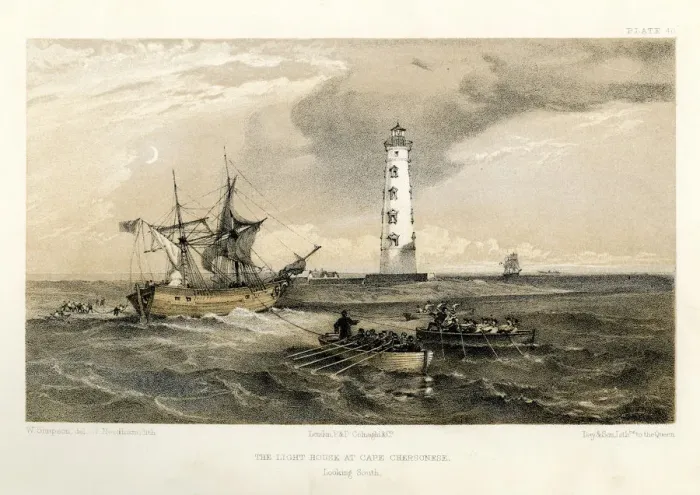 Framed Print : Crimean War - Lighthouse at Cape Chersonese Framed Print : Crimean War - Lighthouse at Cape Chersonese