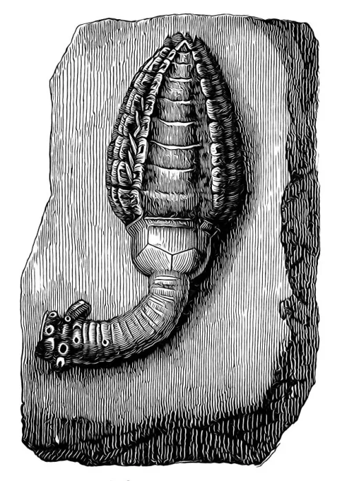 Framed Print : Crinoid fossil (Cupressocrinus crassus) from the Devonian Period Framed Print : Crinoid fossil (Cupressocrinus crassus) from the Devonian Period