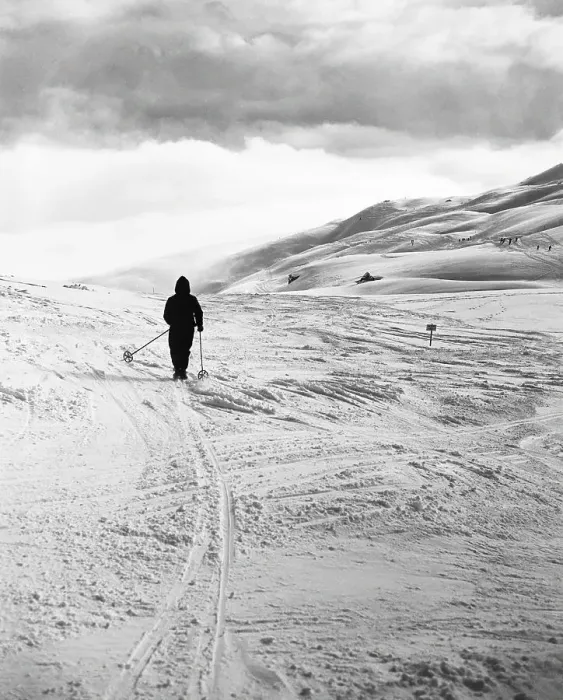 Framed Print : Cross-Country Skier in Alps Framed Print : Cross-Country Skier in Alps