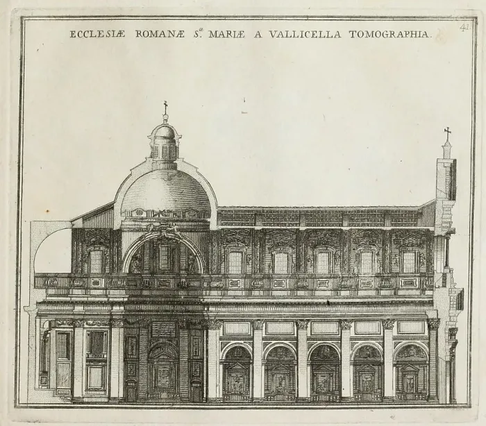 Framed Print : Cross-section of the church of S. Maria in Vallicella, or the New Church, historical Rome, Italy, digital reproduction of an original 17th century master, original date unknown Framed Print : Cross-section of the church of S. Maria in Vallicella, or the New Church, historical Rome, Italy, digital reproduction of an original 17th century master, original date unknown