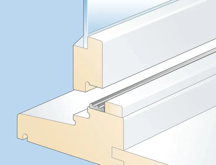 Framed Print : Cross section digital illustration of draughtproofing rubber seal on sash window Framed Print : Cross section digital illustration of draughtproofing rubber seal on sash window