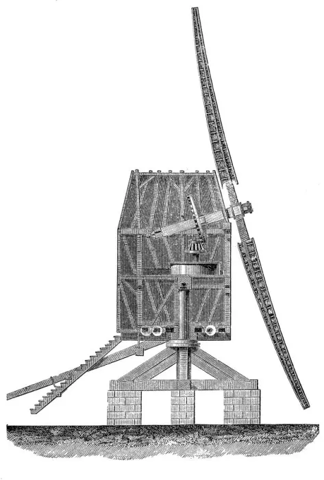 Framed Print : Cross section of a grain mill Framed Print : Cross section of a grain mill
