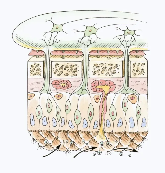Framed Print : Cross section illustration of human olfactory system Framed Print : Cross section illustration of human olfactory system
