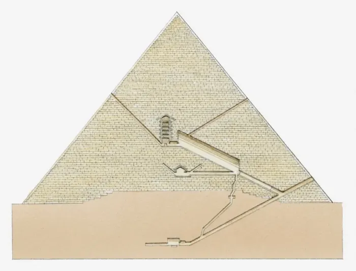 Framed Print : Cross section illustration of pyramid Framed Print : Cross section illustration of pyramid