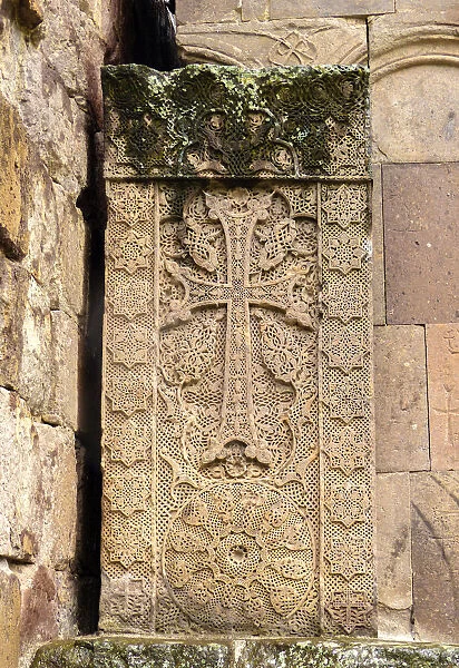 Cross stone  /  khachkar, Goshavank monastery, Armenia