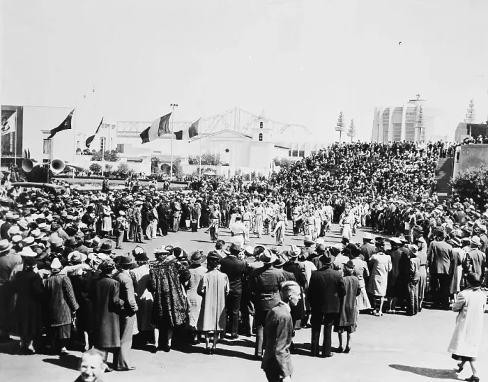 Framed Print : Crowd Attending Golden Gate International Exposition Framed Print : Crowd Attending Golden Gate International Exposition