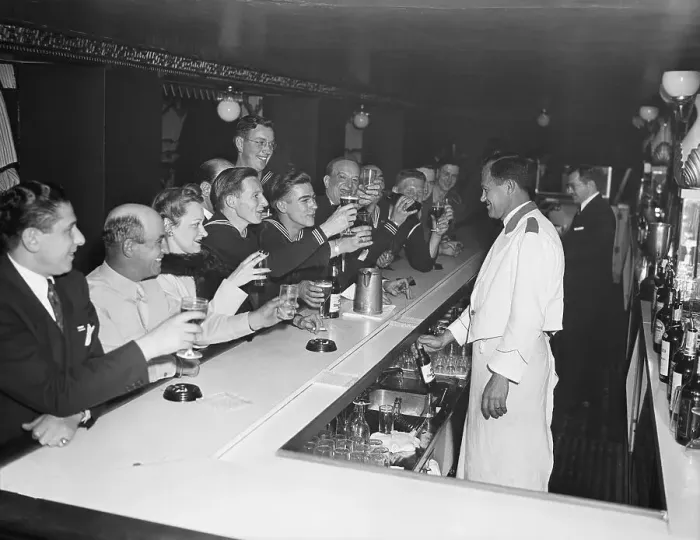 Framed Print : Crowd At Bar Having Drinks Framed Print : Crowd At Bar Having Drinks