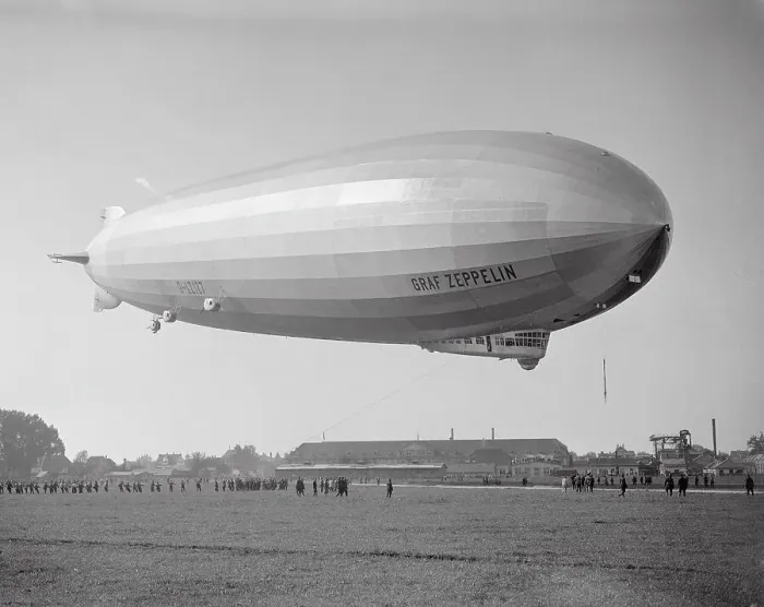 Framed Print : Crowd Cheering for the Graf Zeppelin Return Framed Print : Crowd Cheering for the Graf Zeppelin Return