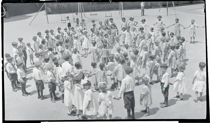 Framed Print : Crowd of Children During Guided Play Framed Print : Crowd of Children During Guided Play