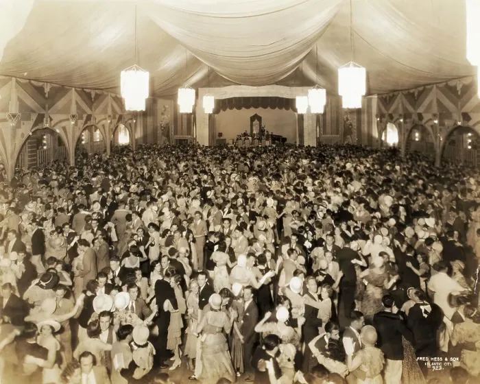 Framed Print : Crowd Dancing In Hall Framed Print : Crowd Dancing In Hall