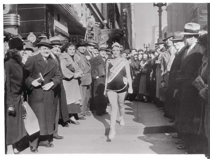 Framed Print : Crowd with Election Better Strolling on Street in Bathing Suit Framed Print : Crowd with Election Better Strolling on Street in Bathing Suit