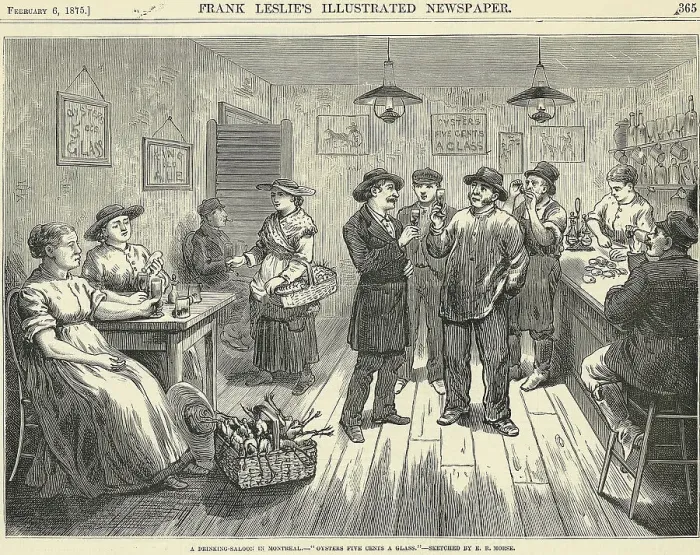Framed Print : Crowd Enjoying Food & Drink In Saloon Framed Print : Crowd Enjoying Food & Drink In Saloon