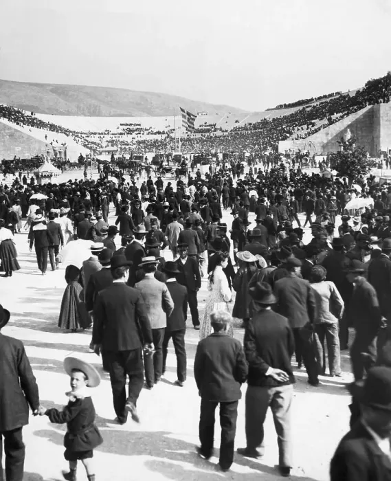 Framed Print : Crowd Entering Stadium For Olympics Framed Print : Crowd Entering Stadium For Olympics