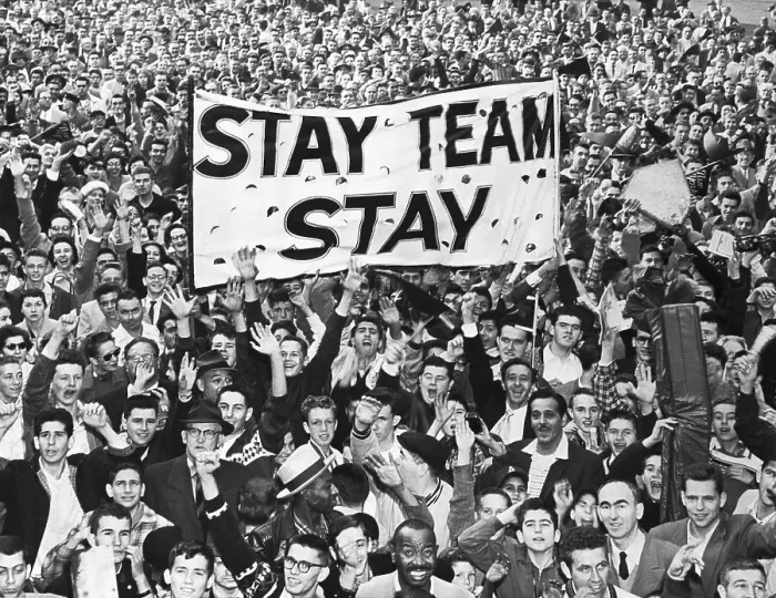 Framed Print : Crowd / Fans Hold Aloft Banner;'Stay Team Framed Print : Crowd / Fans Hold Aloft Banner;'Stay Team