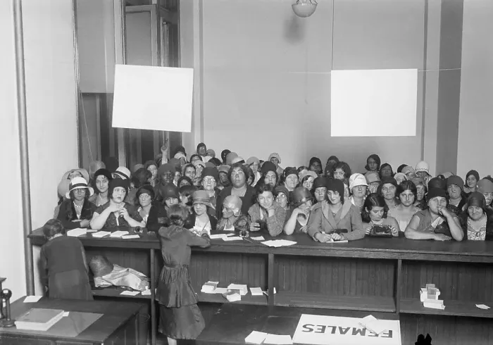 Framed Print : Crowd At Free Employment Agency