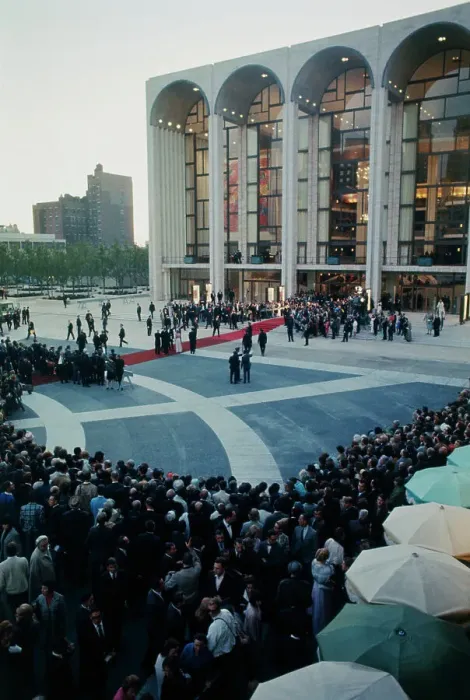 Framed Print : Crowd Gathered for Opening of Metropolitan Opera House