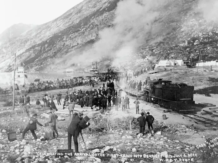 Framed Print : Crowd Gathered Around Train Tracks Framed Print : Crowd Gathered Around Train Tracks