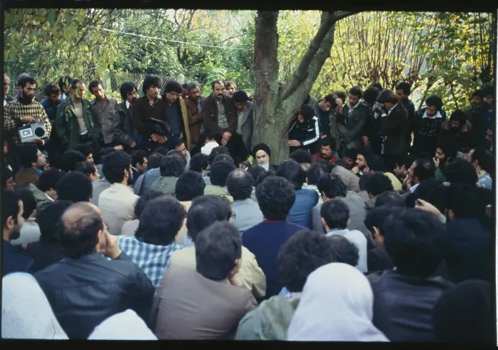 Framed Print : Crowd Gathering Around Ayatollah Ruhollah Khomeini Framed Print : Crowd Gathering Around Ayatollah Ruhollah Khomeini